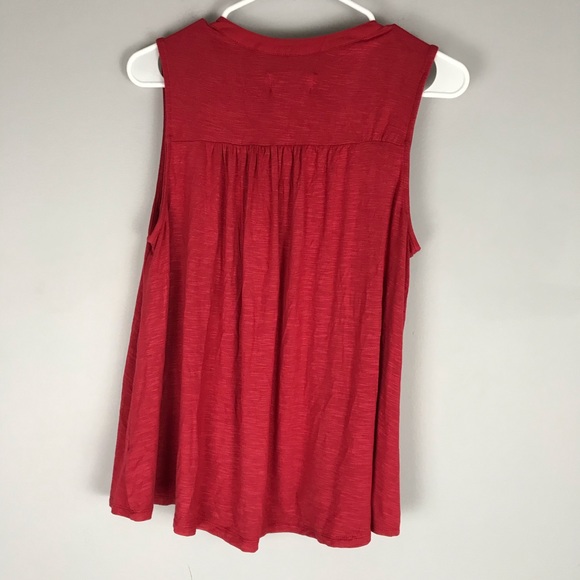 Knox Rose embroidered split neck knit top red - Picture 7 of 7